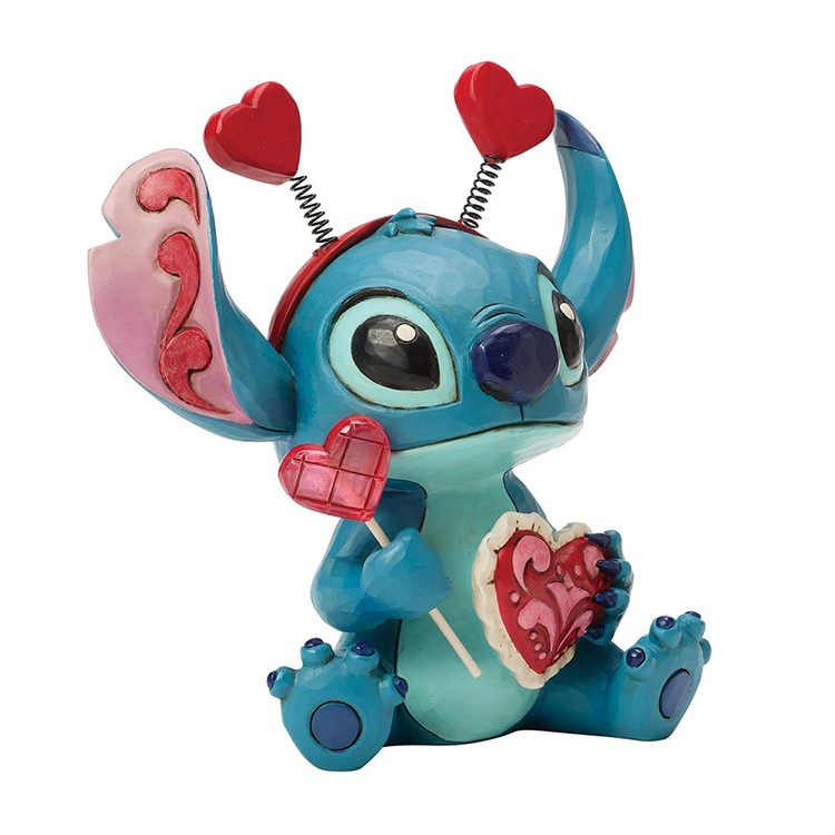 フィギュア スティッチ ロリポップ ハート 約13cm enesco Disney Traditions リロアンドスティッチ ポリレジン製 人形 置物【メーカー直送】【同梱不可】【あす楽不可】【代引き不可】