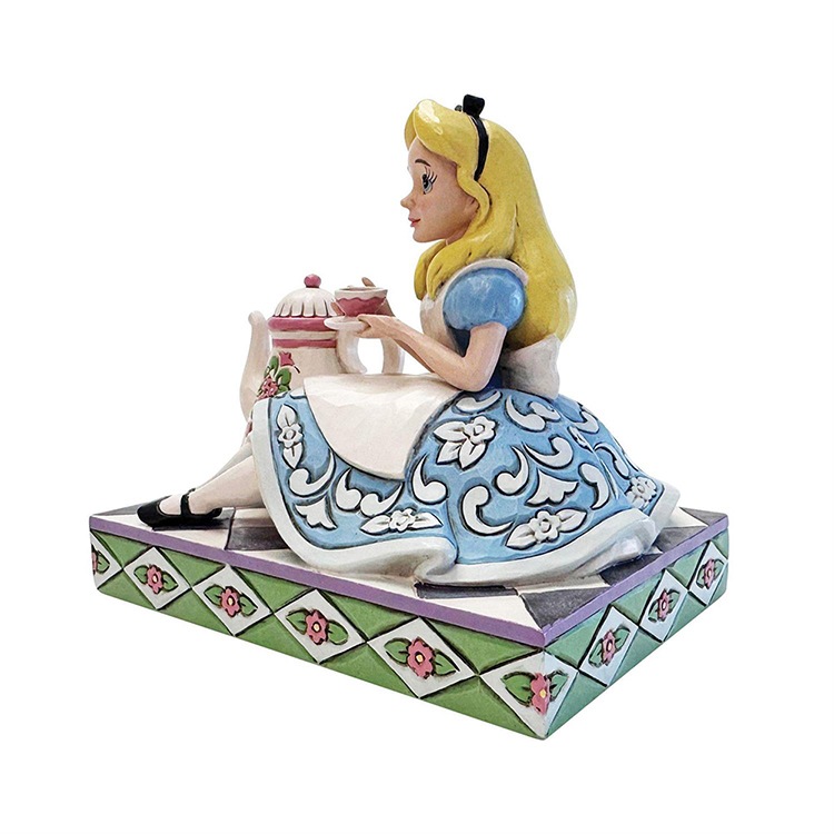 フィギュア 置物 アリス ウィズ ティーポット 約10.4cm enesco Disney Traditions スタチュー 不思議の国のアリス レジン製 キャラクター 人形【メーカー直送】【同梱不可】【あす楽不可】【代引き不可】