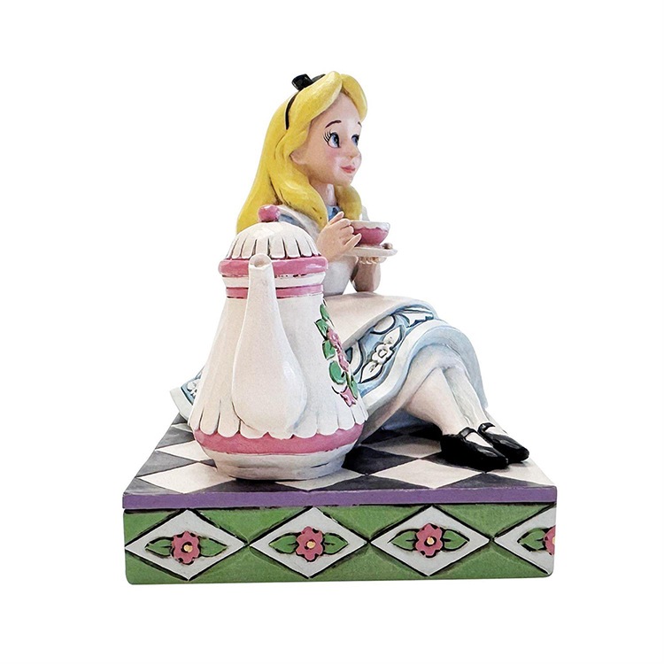 フィギュア 置物 アリス ウィズ ティーポット 約10.4cm enesco Disney Traditions スタチュー 不思議の国のアリス レジン製 キャラクター 人形【メーカー直送】【同梱不可】【あす楽不可】【代引き不可】