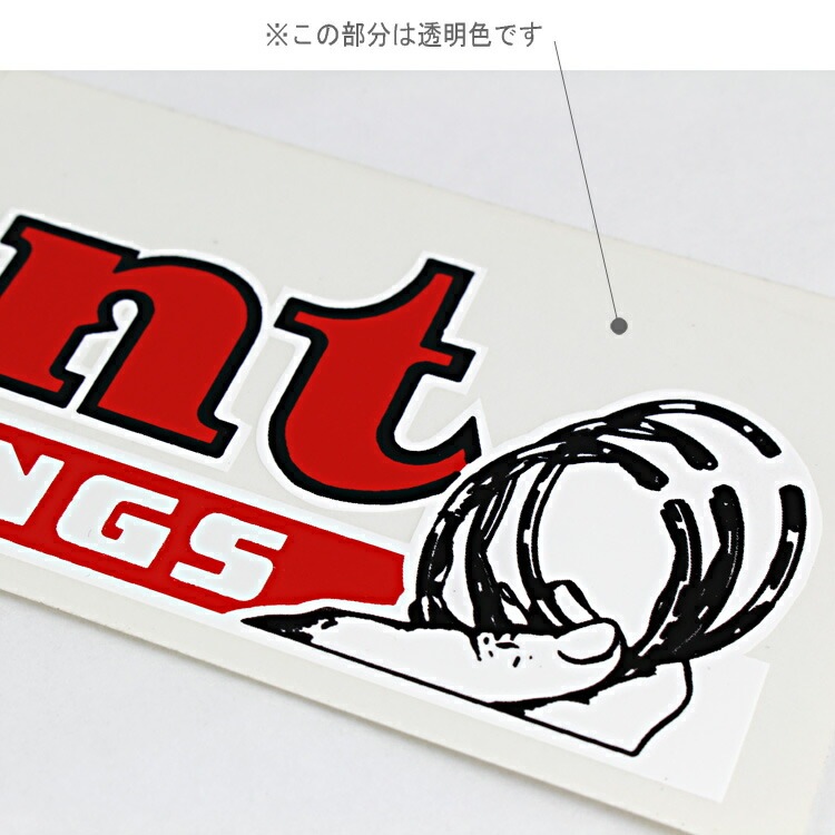 【メール便発送】ヴィンテージレーシングデカール  Grant PISTON RINGS  縦6.9×横22.4cm クリアフィルムタイプ