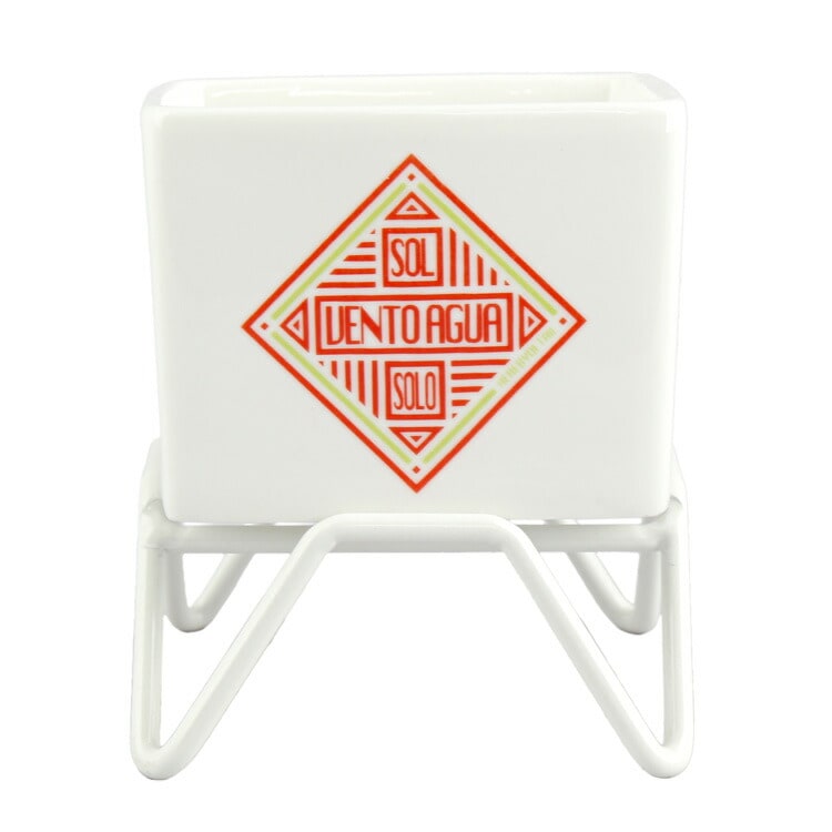 HERE by DETAIL プラントポット w/スタンド 60 レッド Pot W6.5×D6.5×H5cm / Stand W6.5×D6.5×H3cm / Weight 200g
