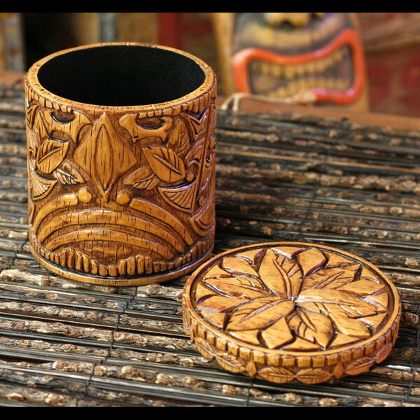 Tiki Round Box ティキ ラウンドボックス #7277 アメリカ雑貨 アメリカン雑貨