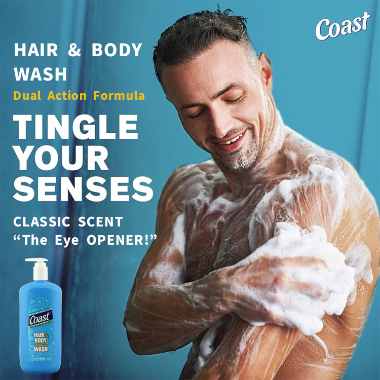 大容量ポンプタイプ COAST コースト 2in1 ヘアー＆ボディウォッシュ