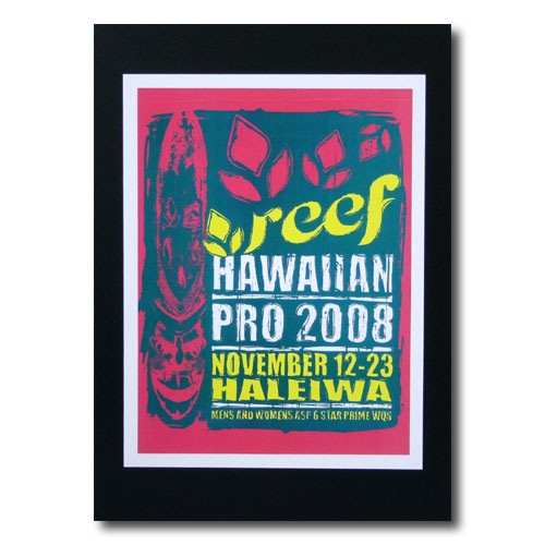 サーフィン ポスター reef HAWAIIAN PRO 2008 ハワイアンポスター サーフコンテスト M-27 「REEF HAWAIIAN PRO 2008