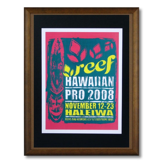 サーフィン ポスター reef HAWAIIAN PRO 2008 ハワイアンポスター サーフコンテスト M-27 「REEF HAWAIIAN PRO 2008