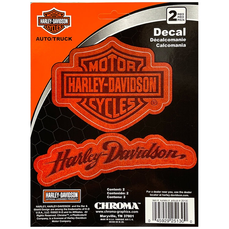 【メール便発送】ステッカー ハーレーダビッドソン デカール LEATHER LOOK CG25130 Harley-Davidson シール デカール カスタマイズ アメリカン雑貨