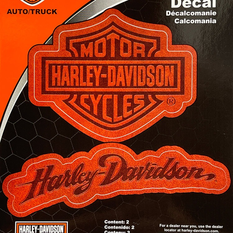 【メール便発送】ステッカー ハーレーダビッドソン デカール LEATHER LOOK CG25130 Harley-Davidson シール デカール カスタマイズ アメリカン雑貨