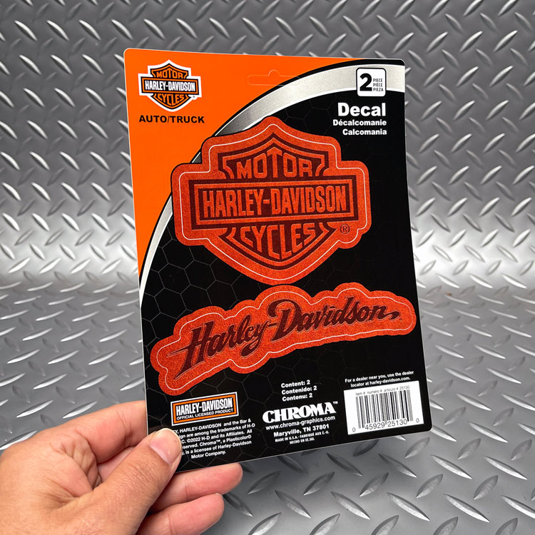 【メール便発送】ステッカー ハーレーダビッドソン デカール LEATHER LOOK CG25130 Harley-Davidson シール デカール カスタマイズ アメリカン雑貨