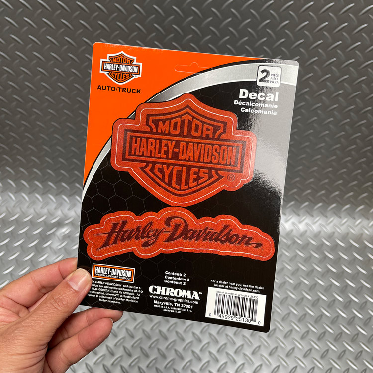 【メール便発送】ステッカー ハーレーダビッドソン デカール LEATHER LOOK CG25130 Harley-Davidson シール デカール カスタマイズ アメリカン雑貨