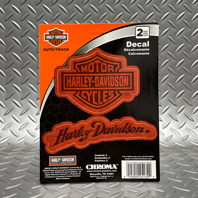 【メール便発送】ステッカー ハーレーダビッドソン デカール LEATHER LOOK CG25130 Harley-Davidson シール デカール カスタマイズ アメリカン雑貨