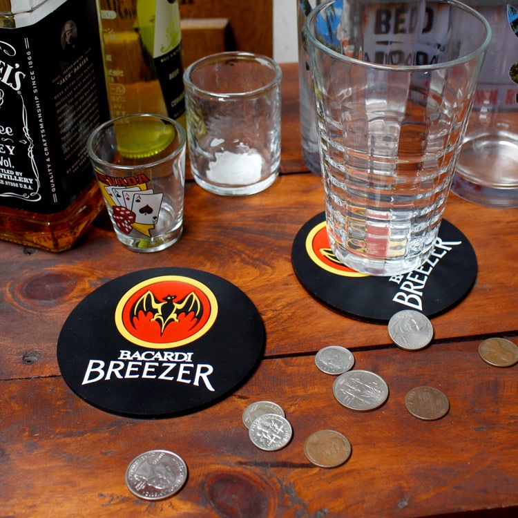 メール便発送】ラバー製 コースター 2枚セット 「BACALDI BREEZER
