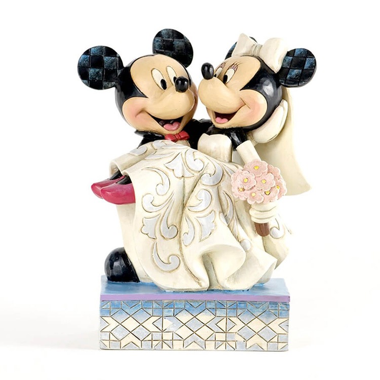 フィギュア  ミッキー＆ミニー ウェディング 約15cm enesco Disney Traditions 結婚式 結婚 レジン製 人形 置物【メーカー直送】【同梱不可】【あす楽不可】【代引き不可】