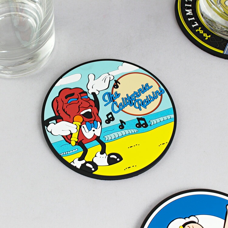 メール便発送】ラバーコースター RAISINS レーズン 直径9.5cm ラバー製