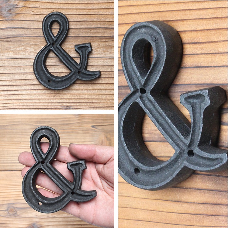 【メール便発送】DULTON ダルトン メタルレター 記号 ＠ & アンド アットマーク マットブラック 鉄 装飾 DIY インテリア小物 看板 マーク オシャレ レトロ アメリカン雑貨 アメリカ雑貨 ビンテージ  雑貨 アイアン サイン 黒 おしゃれ 人気 アウトテリア 外構