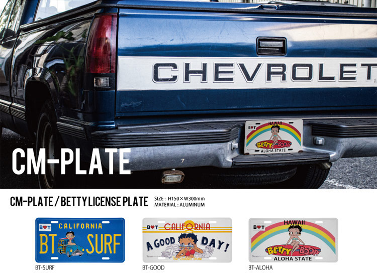 【メール便発送】CMプレート ベティちゃん サーフ BT-SURF CALIFOLNIA 看板 コマーシャルプレート BETTY BOOP アメリカン雑貨コマーシャルプレート