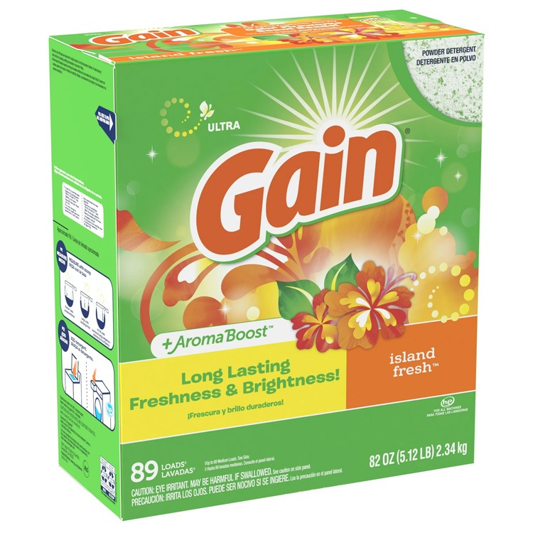 洗濯洗剤 大容量 正規輸入品 ゲイン 粉末 アイランドフレッシュ 2.34kg 82oz GAIN P&G 洗濯用洗剤 輸入洗剤 日用品 アメリカ製 アメリカ雑貨トロピカルな香りで洗濯の時間がもっと楽しくなる！