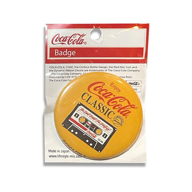 【メール便発送】缶バッチ コカ・コーラ 缶バッヂ ミュージックデザイン 直径5.7cm ブリキ製 おしゃれ アメリカ雑貨 アメリカン雑貨バッグやポーチにつけて気軽にアメリカンな雰囲気に。