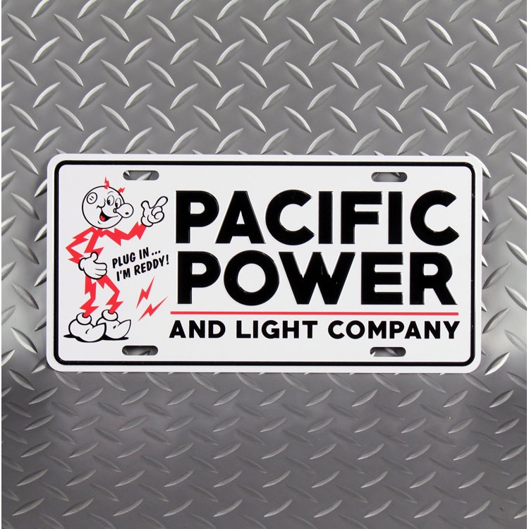 【メール便発送】CMプレート F.E.P.C Pacific Power CMP-151 縦15.3×横30.3cm ナンバープレート型 インテリア 看板 アルミ製 アメリカン雑貨飾るだけでかっこいい アメリカンプレート。