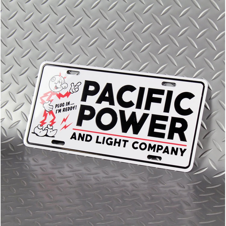 【メール便発送】CMプレート F.E.P.C Pacific Power CMP-151 縦15.3×横30.3cm ナンバープレート型 インテリア 看板 アルミ製 アメリカン雑貨飾るだけでかっこいい アメリカンプレート。