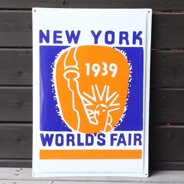ヴィンテージホーロー看板 NEW YORK WORLD'S FAIR 縦65×横45cm ヴィンテージホーロー看板 NEW YORK WORLD'S FAIR 縦65×横45cm