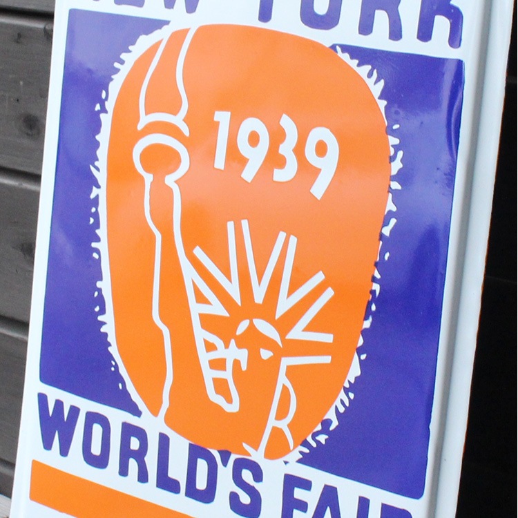 ヴィンテージホーロー看板 NEW YORK WORLD'S FAIR 縦65×横45cm