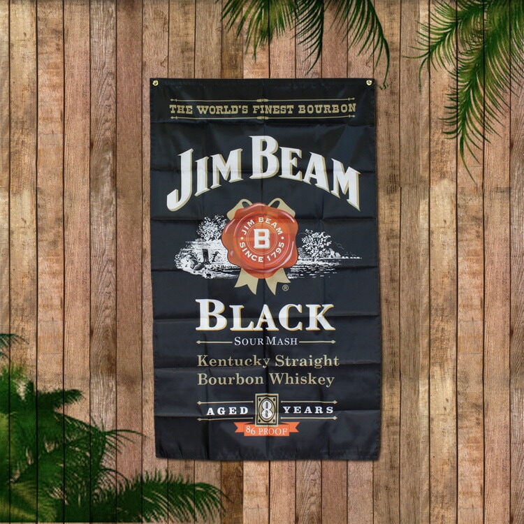 【メール便発送】フラッグ JIM BEAM ジンビーム 150×90cm 旗 国旗 バナー タペストリー アメリカ雑貨 アメリカン雑貨アメリカンな雰囲気が味わえるウォールデコレーション。