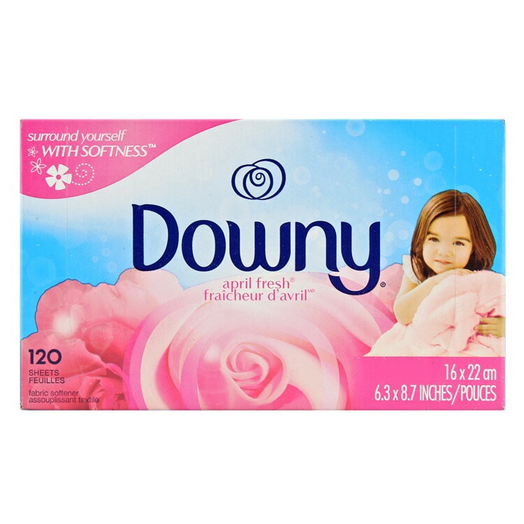 シート柔軟剤 ダウニー エイプリルフレッシュ 120枚 Downy 乾燥機用 柔軟シート 日用品 洗濯用品 アメリカ P&Gふんわり柔らかいい香りの柔軟シート。