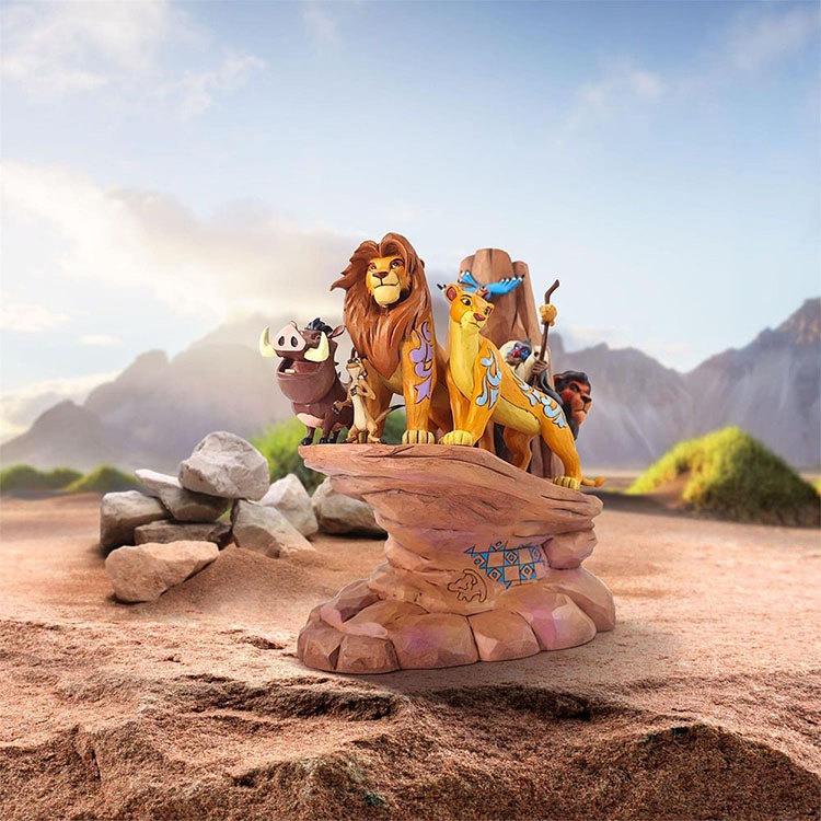 フィギュア ディズニー ライオン・キング プライドロック 約23cm enesco Disney Traditions ライオンキング レジン製 人形 置物【メーカー直送】【同梱不可】【あす楽不可】【代引き不可】