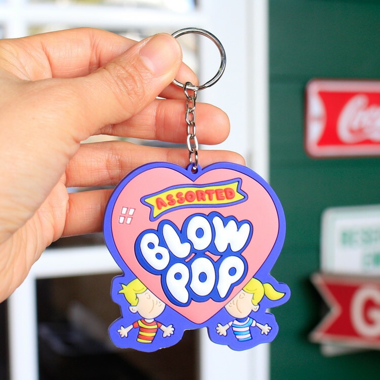 【メール便発送】キャラクターラバーチェーン BLOW POP / ブロウポップ キャラクターサイズ：高さ7×幅6.7cm ラバー製