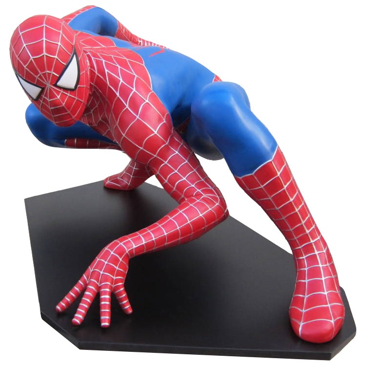 等身大フィギュア スパイダーマン しゃがみ・闘い FRP製 SPIDERMAN アメキャラ アメリカ雑貨