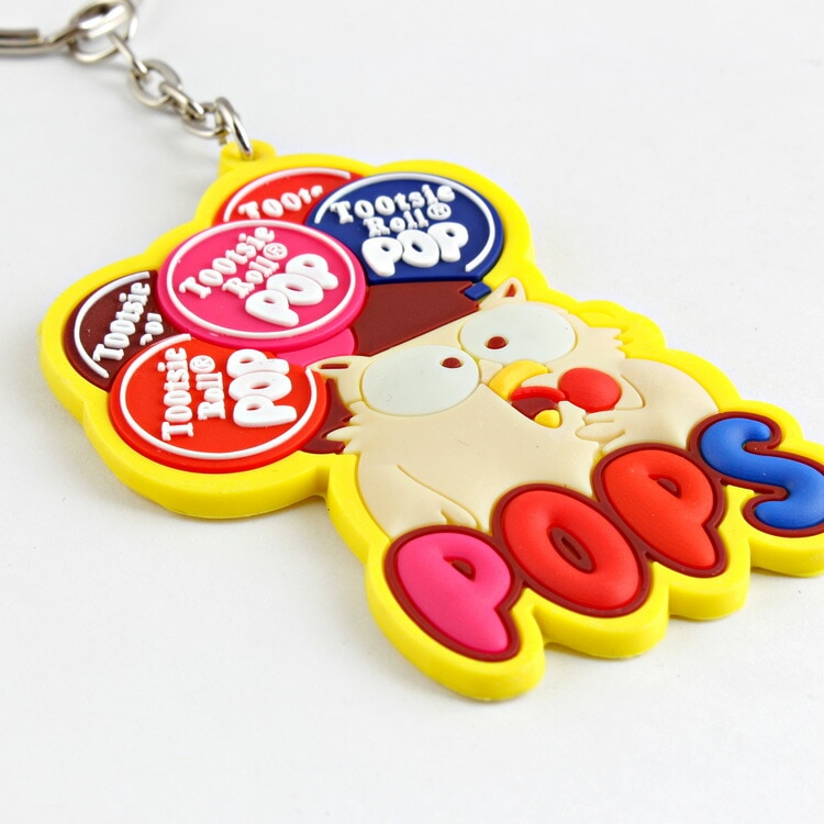 【メール便発送】キャラクターラバーチェーン Tootsie Roll POP / トゥッティーロールポップ キャラクターサイズ：高さ7×幅5.5cm ラバー製
