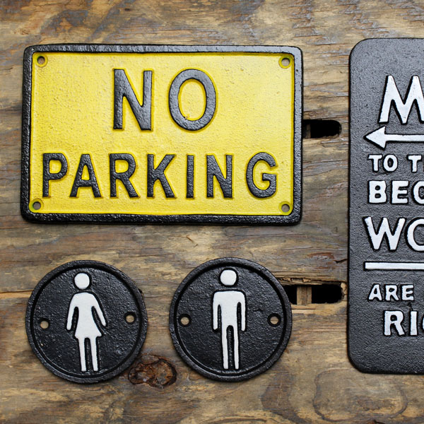 【メール便発送】HUP アイアンプレート＜NO PARKING＞ HFT-313 アイアンサイン 鉄看板 アメリカ雑貨 アメリカン雑貨レトロでカッコイイ鉄製メッセージサイン。