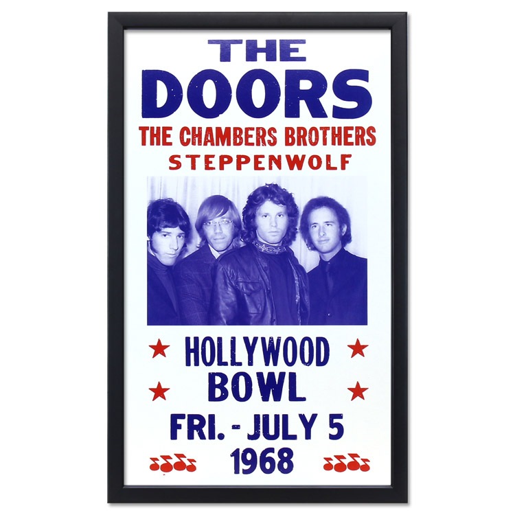 額入りバンドポスター THE DOORS ザ ドアーズ JULY 5 1968 サイズ：36.1×59cm ショープリント 輸入ポスター インテリア アメリカン雑貨