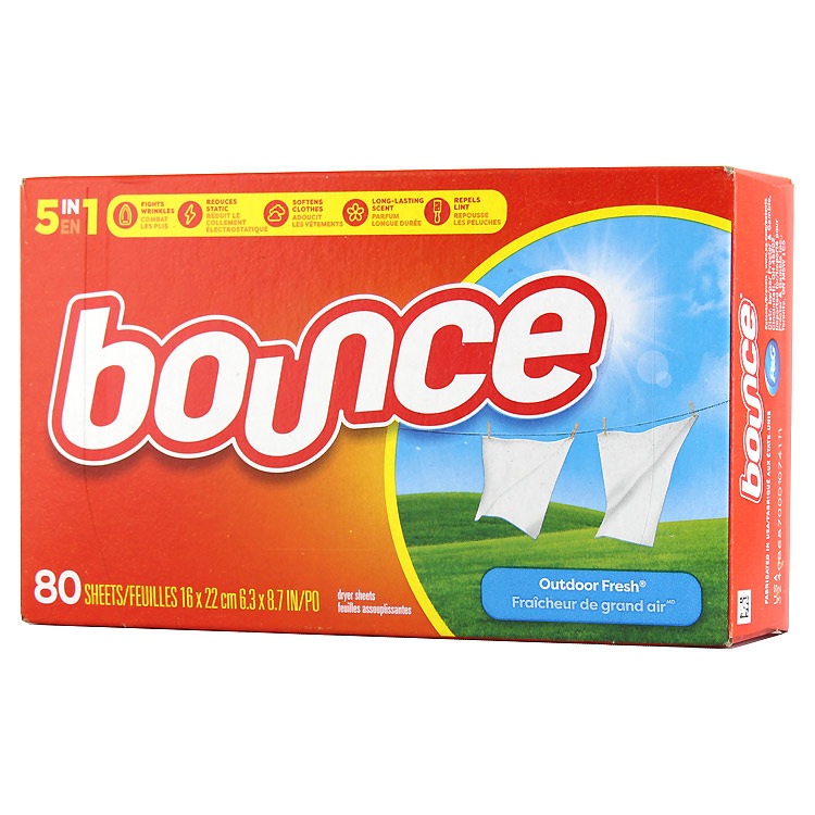 シート柔軟剤 バウンス  アウトドアフレッシュ 80枚入り Bounce 米Ｐ＆Ｇ 柔軟シート 乾燥機用 アメリカ雑貨アメリカで一番売れているドライヤーシートはコレ！