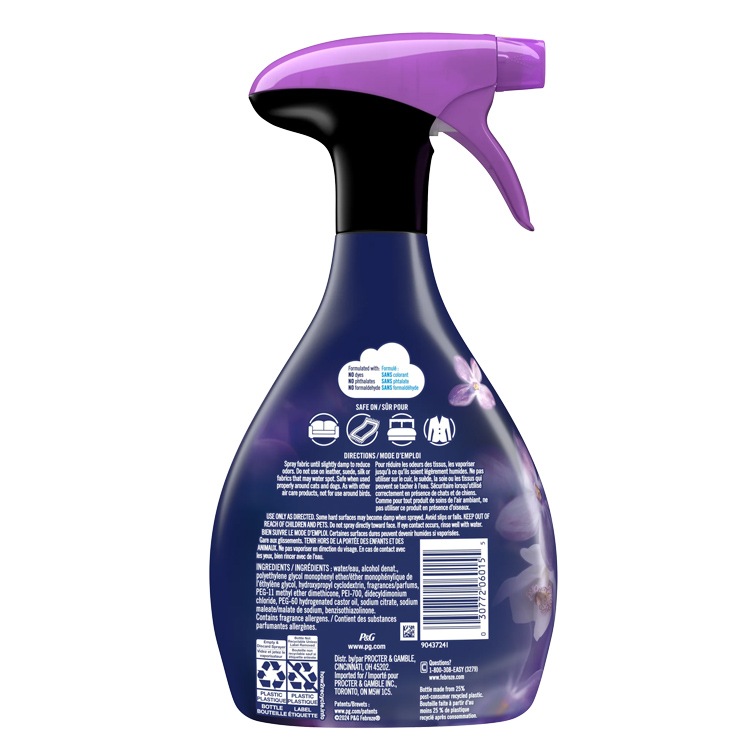 衣類の消臭・芳香スプレー。芳香剤 スプレー式 febreze ファブリーズ CALM ラベンダー＆バニラビーン 500ml 16.9oz 消臭 芳香剤 布製品 衣類 車内 日用品 エキストラ ストレングス アメリカ製 アメリカ雑貨