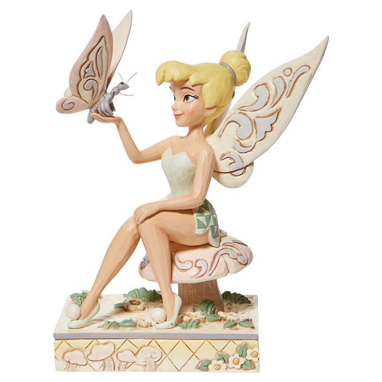 フィギュア 置物  ティンカー・ベル ホワイトウッドランド 約15cm enesco Disney Traditions ピーターパン スタチュー レジン製 キャラクター 人形【メーカー直送】【同梱不可】【あす楽不可】【代引き不可】