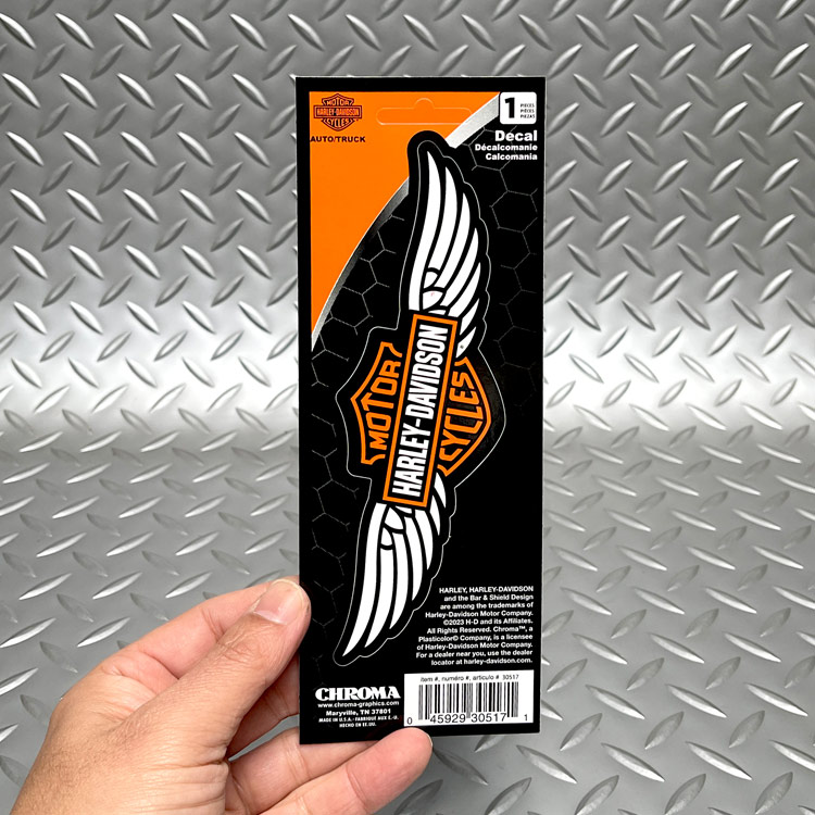 メール便発送】ステッカー ハーレーダビッドソン デカール Winged Bar