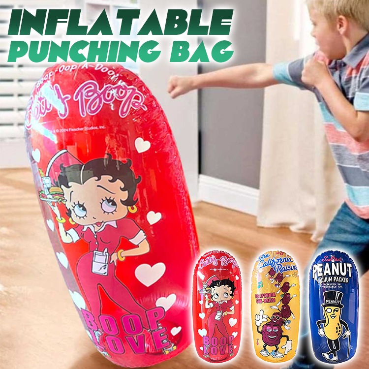 インフレータブル パンチバッグ 幅34×高さ84cm PVC製 キャラクター アメリカン雑貨 アメリカ雑貨 キャラクター オブジェ 雑貨 おしゃれ かわいい