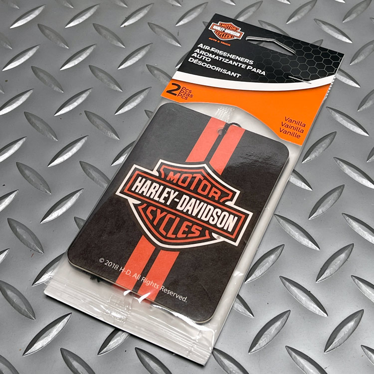 【メール便発送】芳香剤 ハーレーダビッドソン ペーパーエアフレッシュナー 2P（バニラ）#5567 Harley-Davidson カーアクセサリー 吊り下げタイプ アメリカン雑貨