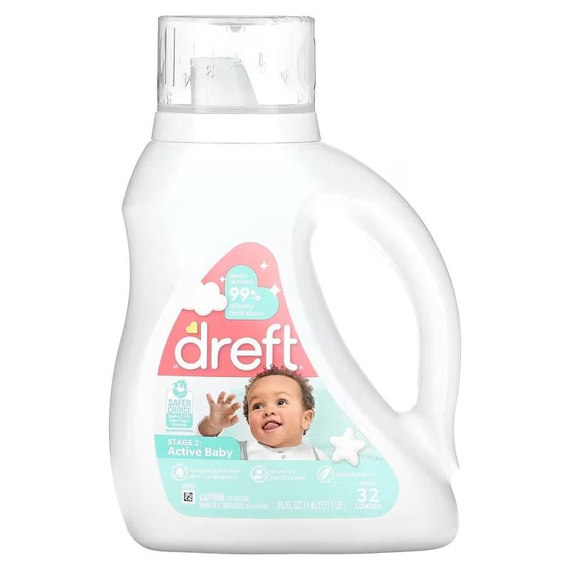赤ちゃん用洗濯洗剤 ドレフト ステージ2 アクティブベビー 1.36L 46oz P&G dreft 洗濯用洗剤アメリカ製