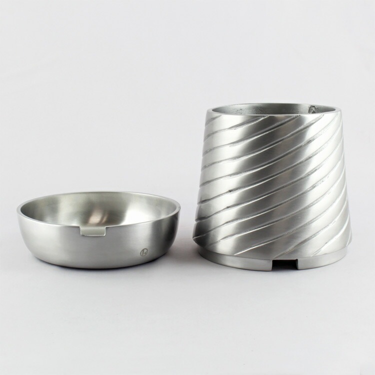 Alx Pot アレックスポット アルミ ポット ウィズソーサー ”ダイアゴナル / シルバー” W14.5×D14.5×H16cm Aluminium