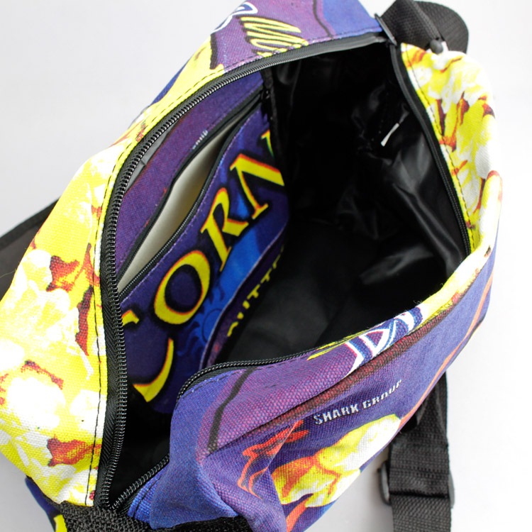 メッセンジャーバッグ POPCORN ポップコーン 高さ25x幅33x奥行き14cm（ベルト長80~135cm）コットン製 ポリエステル 斜め掛け ショルダー バッグ かばん アメリカン雑貨