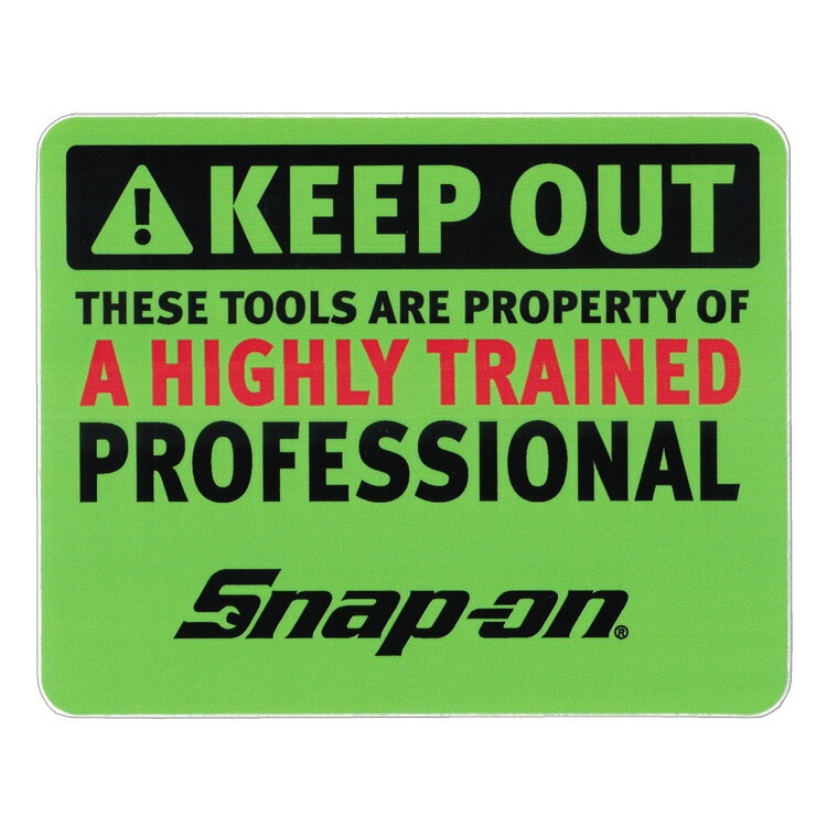 【メール便発送】Snap-on スナップオン デカール スクエア KEEP OUT グリーン 縦10.2×横12.7cm ステッカー シール 車 ガレージ アメリカン雑貨アメリカを代表する工具メーカーのオフィシャルデカール。