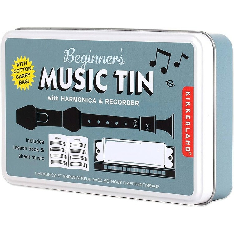 KIKKERLAND キッカーランド ビギナーズ ミュージック ティン KGG174 ハーモニカ、リコーダーのセット