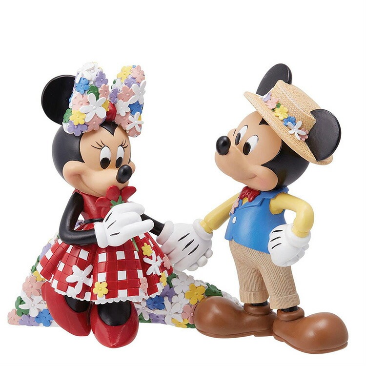 フィギュア ディズニー ミッキー＆ミニー ボタニカル 17cm enesco