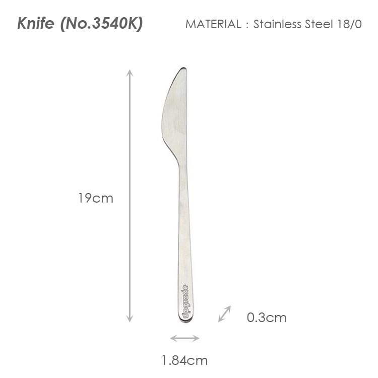 カトラリー ナイフ 縦19×横1.84×厚み0.3cm ステンレス スチール 機内用 航空 アップグレード Upgrade CUTLERY