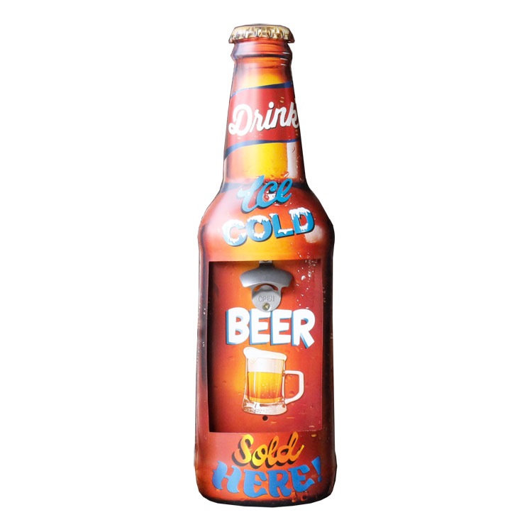 ビッグボトル型 ボトルキャップオープナー DRINK ICE COLD ジョッキ