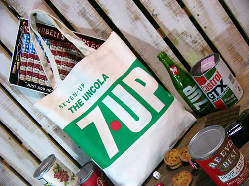 【メール便発送】7up セブンアップ キャンバストートバッグTHE UNCOLA 7UP アメリカ雑貨 アメリカン雑貨　
