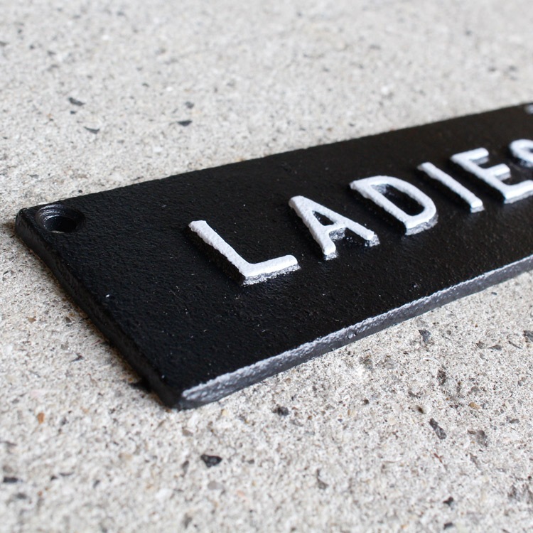 メール便発送】看板 アイアンプレート LADIES SLW092 高さ5×幅15×奥行