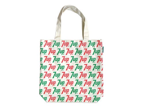 【メール便発送】7up セブンアップ キャンバストートバッグLOGO GREEN&RED アメリカ雑貨 アメリカン雑貨　